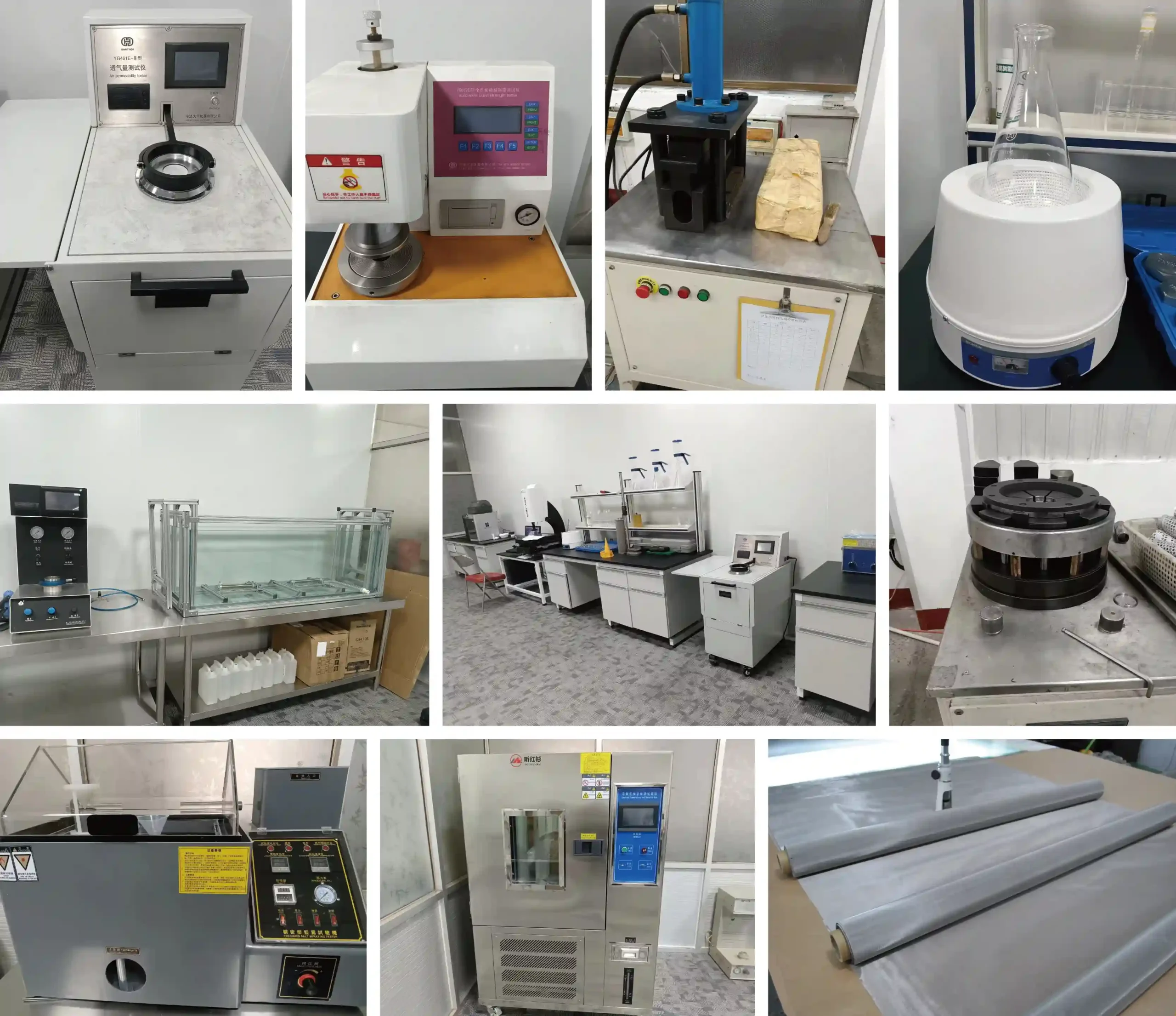 Sintered filter bubble point test equipment