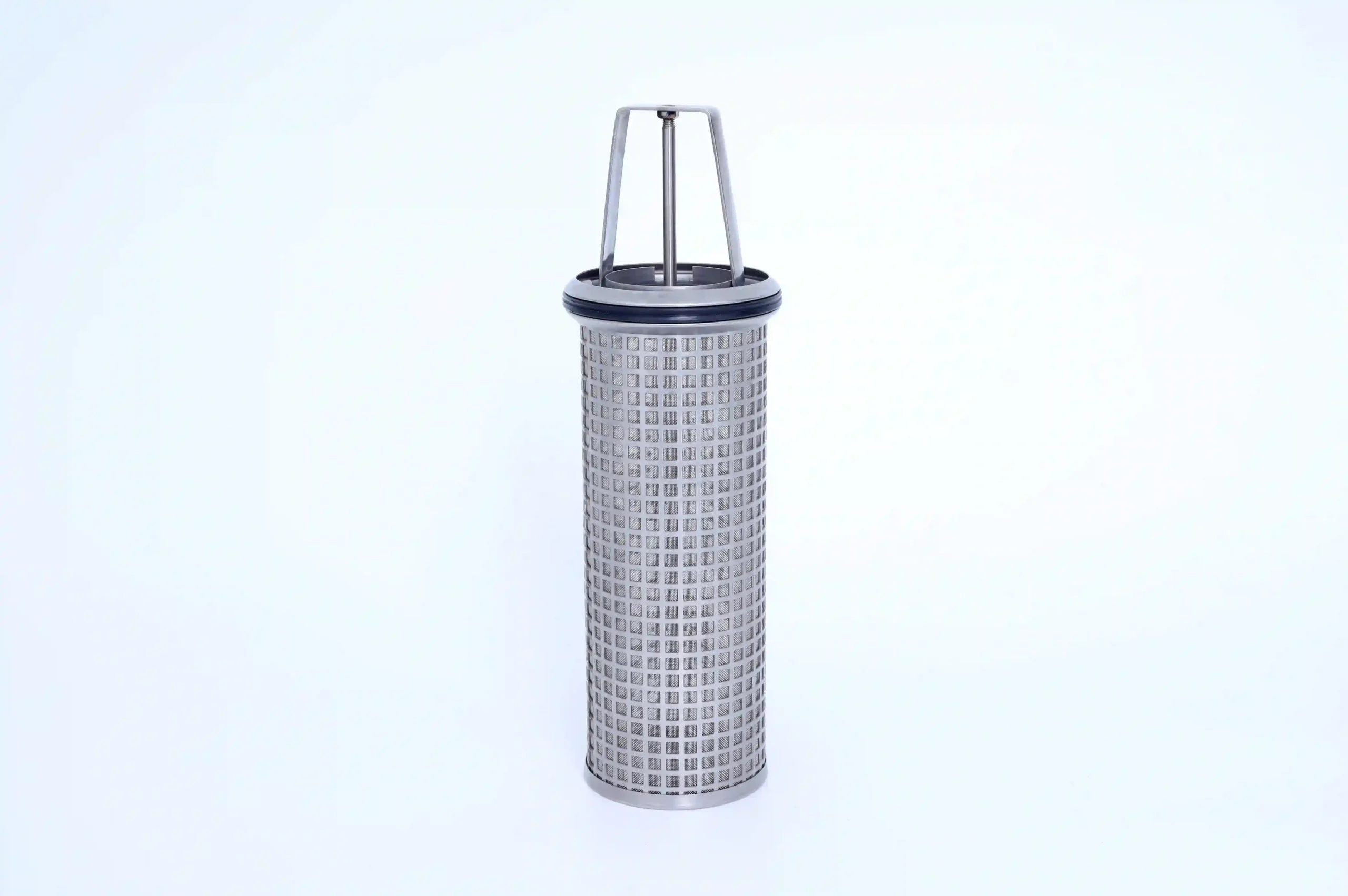 Stainless steel basket filter cartridge product display