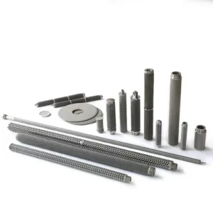 Stainless steel sintered fiber felt filter cartridges, discs and cylindrical elements in multiple sizes