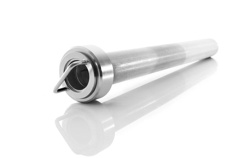 Stainless steel sintered filter cartridge with lifting ring